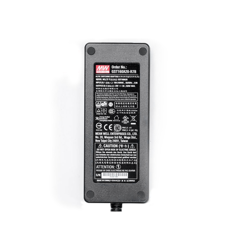GST160A20-R7B MEANWELL 160W 20VDC 8A 115/230VAC AC-DC Zuverlässiger grüner Industrieadapter