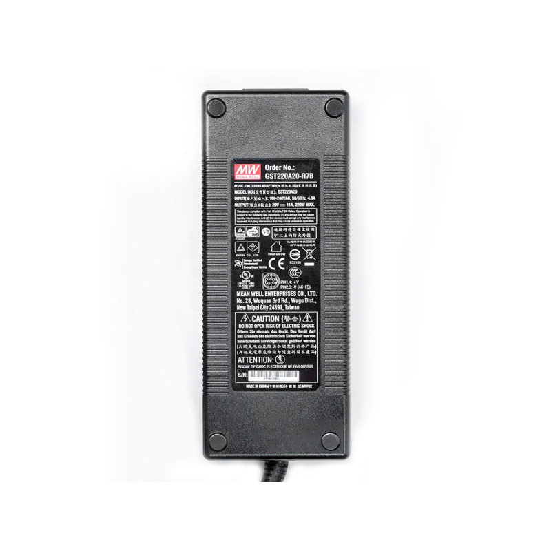 GST220A20-R7B MEANWELL 220W 20VDC 11A 115/230VAC AC-DC Zuverlässiger grüner Industrieadapter