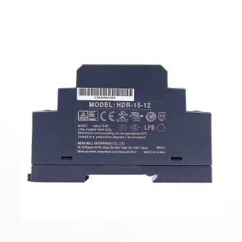 HDR-15-12 MEANWELL 15W 12VDC 1,25A 115/230VAC stufenförmiges DIN-Schienen-Netzteil