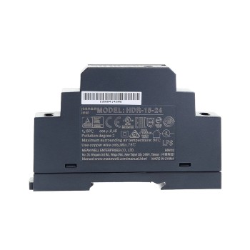 HDR-15-24 MEANWELL 15W 24VDC 0,63A 115/230VAC stufenförmiges DIN-Schienen-Netzteil