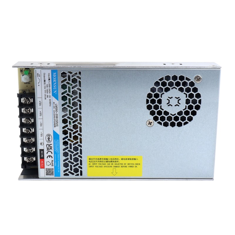 350W 15V 23.3A 90-132VAC/180-264VAC/240-370VDC Schaltnetzteil - LM350-20B15R2S | StepperOnline