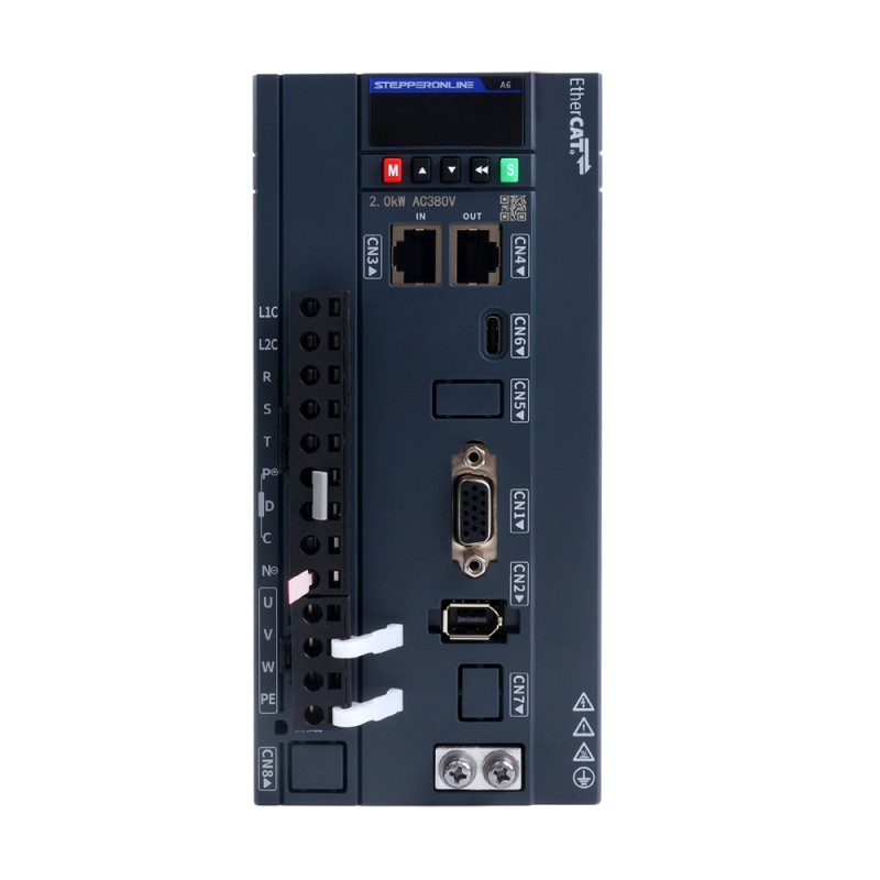 A6 Serie 2500W EtherCAT AC Servomotor Kit 3000rpm 7,96Nm  17-Bit Absolutgeber IP67 - A6-EC2500H3A1-M17 | StepperOnline