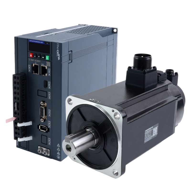 A6 Serie 2500W EtherCAT AC Servomotor Kit 3000rpm 7,96Nm mit Bremse 17-Bit Absolutgeber IP67 - A6-EC2500H3B1-M17 | StepperOnline