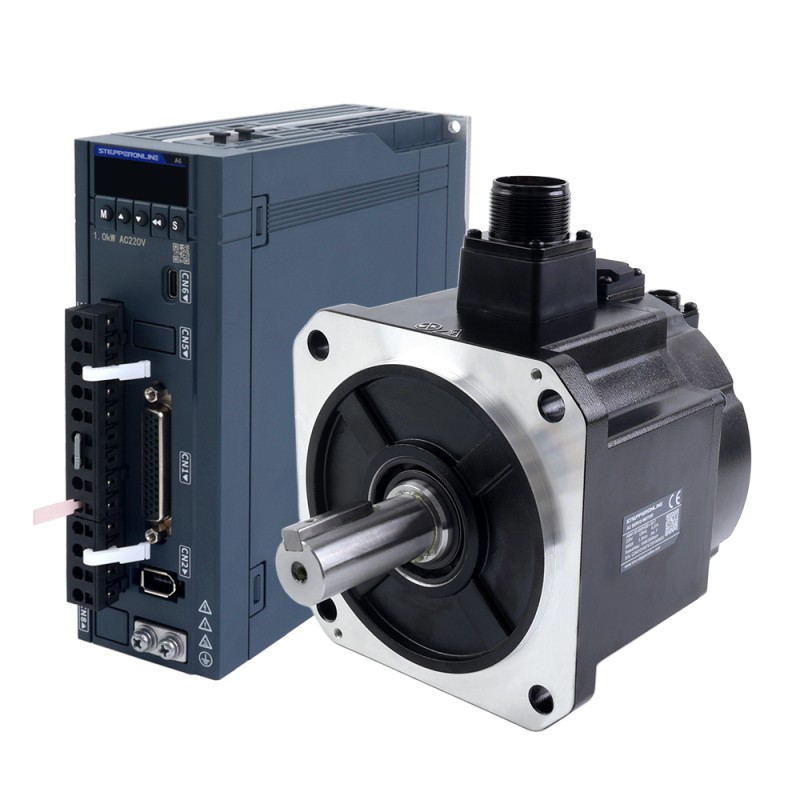 A6H Serie 850W RS485 AC Servomotor Kit 1500rpm 5,39Nm mit Bremse 17-Bit Absolutgeber IP67 - A6H-RS850H2B1-M17 | StepperOnline