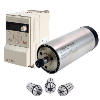 220V 1.5KW Φ80x193.5mm luftgekühlter Spindelmotor und 2HP 1.5KW 70A Antriebssatz mit variabler Frequenz