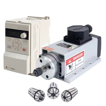 220V 1.5KW 80x73x175.5mm luftgekühlter Spindelmotor und 2HP 1.5KW 70A variabler Frequenzantriebssatz