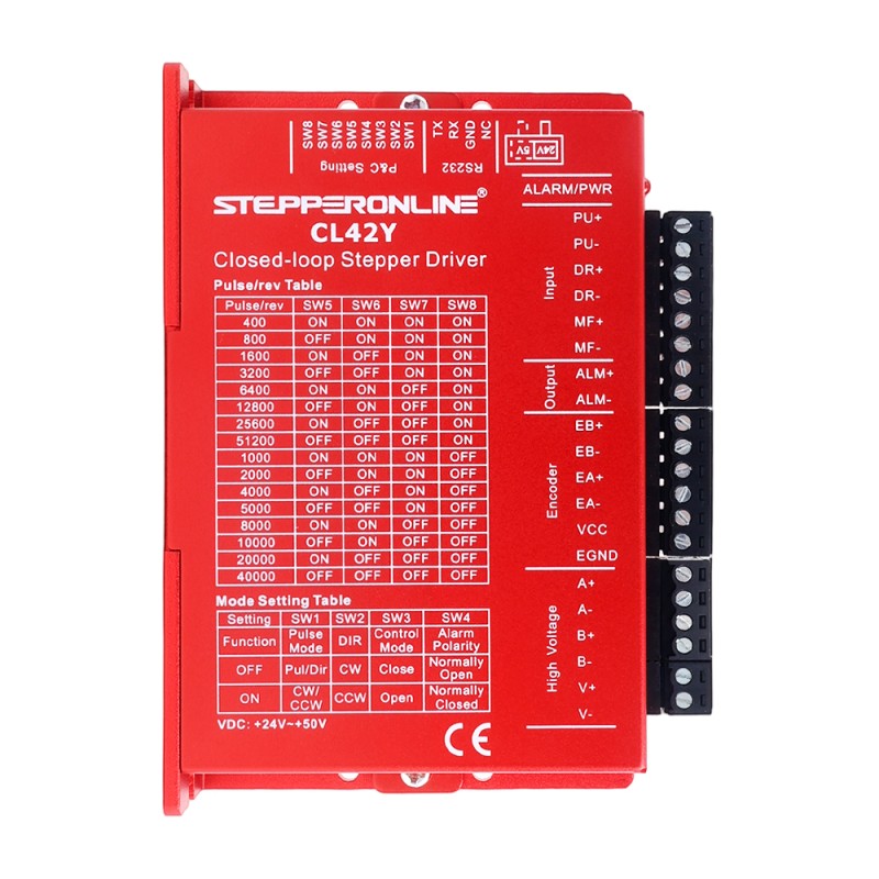 Y-Serie Closed-Loop-Schrittmotortreiber V2.0 0-2,2A 24-50VDC für Nema 17 Schrittmotoren