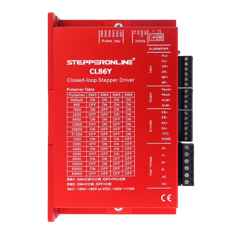 YS Series 1-Achsen 12,00Nm(1699,34oz.in) Nema 34 Closed-Loop Schrittmotor-Kit V2.0 mit Netzteil