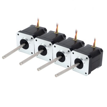 4pcs Nema 17 Hochtemperatur-Schrittmotor 55Ncm (77,93oz.in) 55mm Rundwelle, Isolationsklasse H 180°C